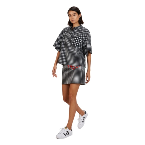 The Kit. | Noor Boxy Shirt & Mini Skirt Set, Gingham - Picture 3 of 16